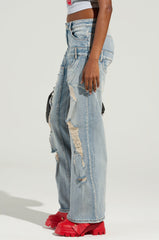 MADDIE MID RISE WIDE LEG JEANS