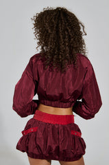 PUTTING IN WORK V-NECK SWEATSHIRT IN RED