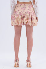 GENA DROP WAIST FLORAL MINI SKIRT