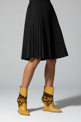 AZALEA WANG ARTOUL YELLOW COLOR BLOCKED YELLOW WEDGE BOOTIE