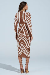 TEXT ME LATER SATIN MIDI DRESS