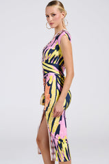 MARIA PRINTED MIDI DRESS