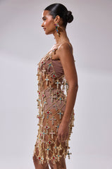 EVE CROSS CHAIN MINI DRESS