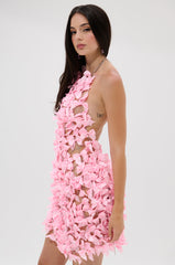 SLAP IT WITH A BOW CHAIN MINI DRESS