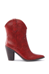 BROOKLYN RED WESTERN COWBOY BOOTIE