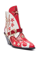 AZALEA WANG CHANNY MULTI BOOTIE GRAPHIC WESTERN WITH STUDS