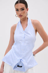 TINA STRIPE POPLIN BLOUSE