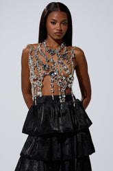 GOTTA LET IT GO RHINESTONE BRALETTE