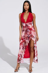 ALIA FLORAL MIDI DRESS