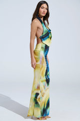NOT IN THE MOOD PRINTED MAXI DRESS