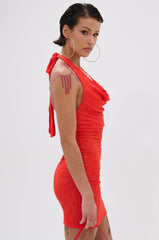 ALWAYS BEST DRESSED MINI DRESS IN RED