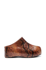 AZALEA WANG DARWIN CLOG IN BROWN SNAKE