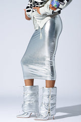 AZALEA WANG DHRUV SILVER PUFFER BOOTIE