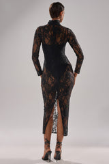 OH HOT DAMN LACE MIDI DRESS