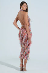 SUMMER TIME LIVIN MESH MIDI DRESS IN PINK