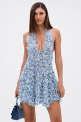 ROMY FRINGE MESH MINI DRESS