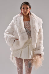 ELIXIR PANELED FAUX FUR IN WHITE