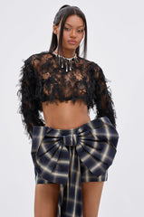 THOUGHT YOU KNEW CROPPED FRINGE TOP