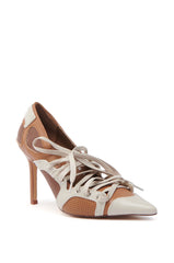 AZALEA WANG FIRST STRING TAN COLOR BLOCK SPORTY PUMP
