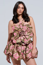 WILD CHILD BROCADE MINI DRESS