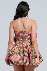 WILD CHILD BROCADE MINI DRESS