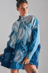 MONDAY BLUES DENIM MINI DRESS