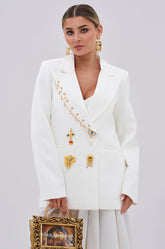 EYE GOT MY EYES ON YOU PIN DETAIL TAILORED BLAZER