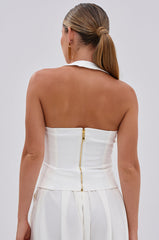 EYE GOT MY EYES ON YOU PIN DETAIL CORSET TOP