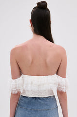 ARIELLE LACE BODYSUIT IN WHITE