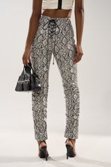 SNEAKY LITTLE SNAKE TROUSER WITH LACEUP ON BUTT