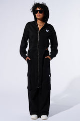 TAKE THE LONG WAY OVERSIZED ZIP UP HOODIE