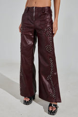 TEMPTATION'S BEST FRIEND PANT IN BURGUNDY
