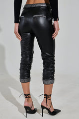 ALWAYS BEST DRESSED CAPRI IN BLACK PU