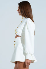 THINK ABOUT ME BLOUSE IN WHITE