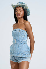 CUTE LIKE ME DENIM TOP