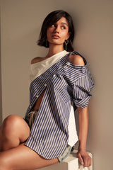 MIXED UP TSHIRT BLOUSE