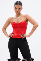 EXQUISITE SATIN LACE CORSET