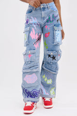 WILD SOUL GRAFFITI CARGO PANT