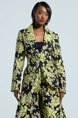 BUY MYSELF FLOWERS BROCADE BLAZER