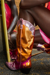 AZALEA WANG SPICE IT UP CHUNKY BOOT IN MULTI