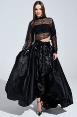 STILL WANT YOU HIGH LOW SKIRT IN BLACK