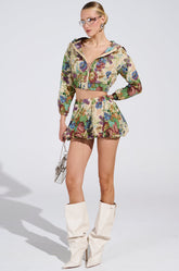 ALL ABOUT ME FLORAL MINI SKIRT