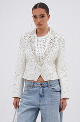 VIVA VEGAS FITTED MOTO JACKET