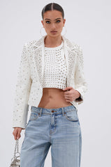 VIVA VEGAS FITTED MOTO JACKET