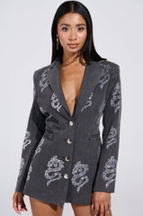 DRAGON SENSE EMBELLISHED BLAZER
