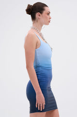 INTO THE NIGHT RHINESTONE MINI DRESS