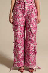 MILEY JACQUARD CARGO PANTS