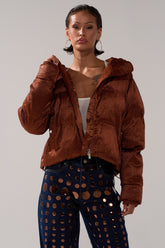 FAYE RHINESTONE PUFFER IN COPPER