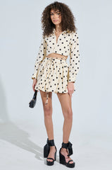 ALL ABOUT ME POLKA DOT POPLIN MINI SKIRT