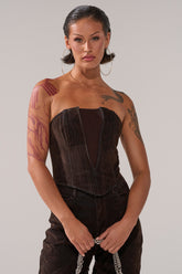 OH BABY VELVET DENIM CORSET